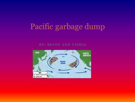 BY: BEJON AND VISHAL Pacific garbage dump. Introduction. The subject about this is about animals dying and the cause. There are three main causes that.