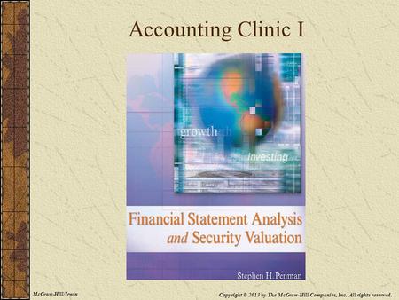 Accounting Clinic I McGraw-Hill/Irwin