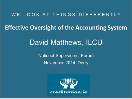 Effective Oversight of the Accounting System
