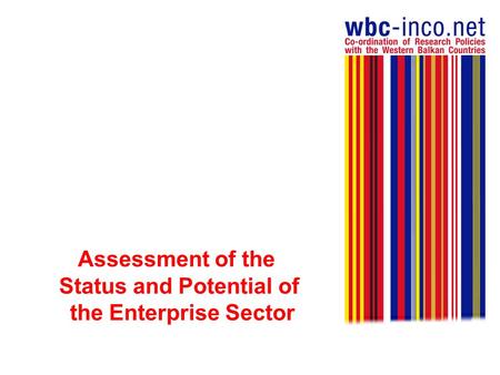 Assessment of the Status and Potential of the Enterprise Sector.