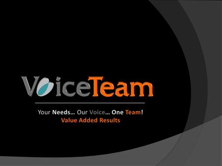 Presentation About Us Services Services Why VoiceTeam? Why VoiceTeam? Contacts Contacts.