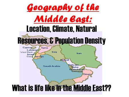 Geography of the Middle East: