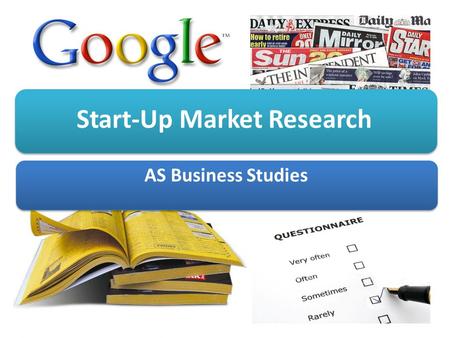 Start-Up Market Research