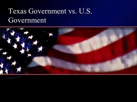 Texas Government vs. U.S. Government