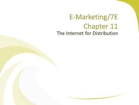 E-Marketing/7E Chapter 11