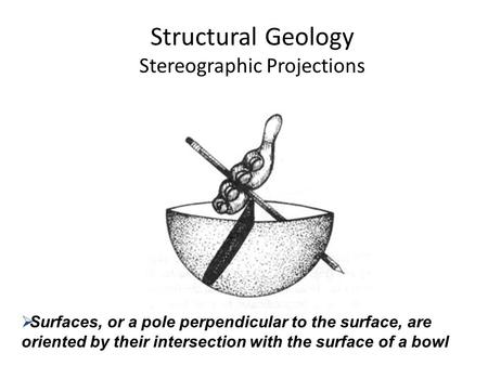 Structural Geology Stereographic Projections