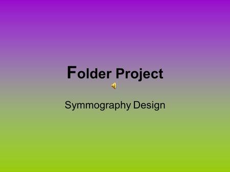 F older Project Symmography Design. Folder Cover Design.
