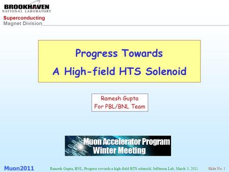 Progress Towards A High-field HTS Solenoid