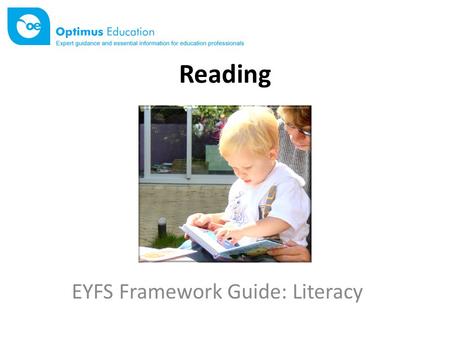 EYFS Framework Guide: Literacy