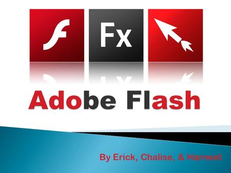 By Erick, Chalise, & Harneet.  Adobe Flash Player is a cross-platform, browser-based application runtime that provides uncompromised viewing of expressive.
