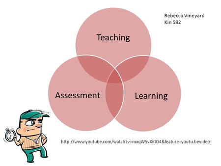 Teaching LearningAssessment  : Rebecca Vineyard Kin 582.