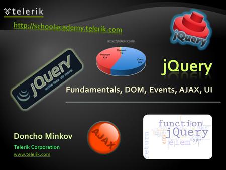 Fundamentals, DOM, Events, AJAX, UI Doncho Minkov Telerik Corporation www.telerik.com.