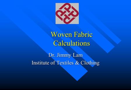 Woven Fabric Calculations