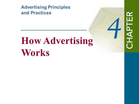 How Advertising Works Advertising Principles and Practices.