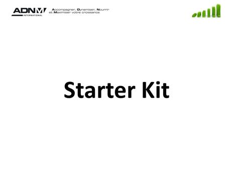 Starter Kit. Starter kit Production : Cut operations receiving ECN (Eng. Change Notice) Auto copy to prod orders details Shop floor reporting Generic.