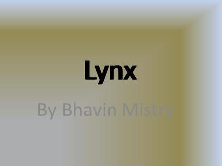 Lynx By Bhavin Mistry Lynx. Structural Adaptations Lynx One structural adaptation of the lynx is snowshoe paws. This is an important because the lynx’s.