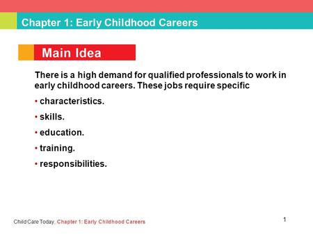 Chapter 1: Early Childhood Careers