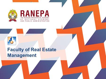 Faculty of Real Estate Management. Real Estate Taxation in Russia Prof. Elena IVANKINA Dean, Faculty of Real Estate Management