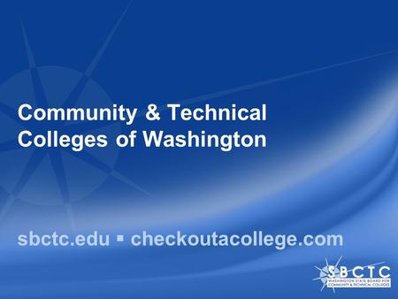 Community & Technical Colleges of Washington sbctc