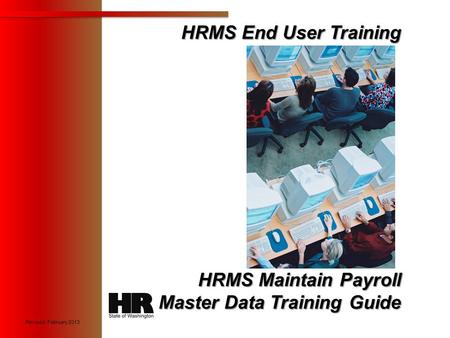 HRMS Maintain Payroll Master Data Training Guide
