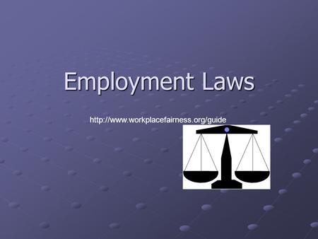 Employment Laws © NB Johnson 2000