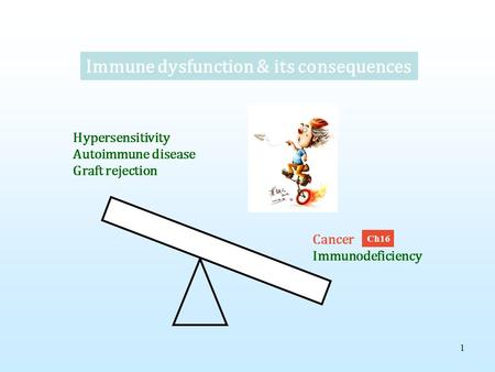 Immune dysfunction & its consequences