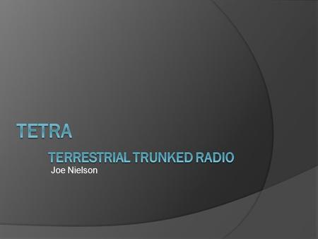 TETRA Terrestrial trunked radio