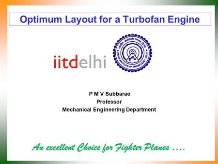 Optimum Layout for a Turbofan Engine