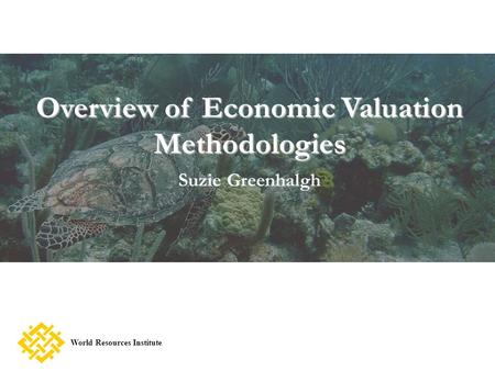 Overview of Economic Valuation