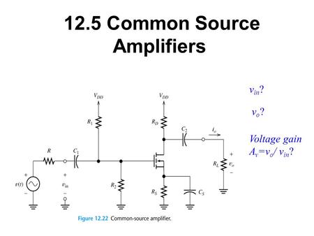 12.5 Common Source Amplifiers