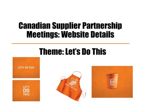 Canadian Supplier Partnership Meetings: Website Details