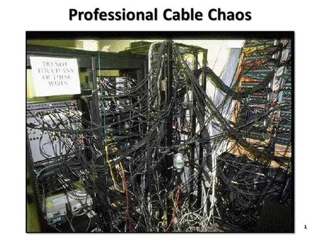 1 1 Professional Cable Chaos. 2 2 Home Cable Chaos.