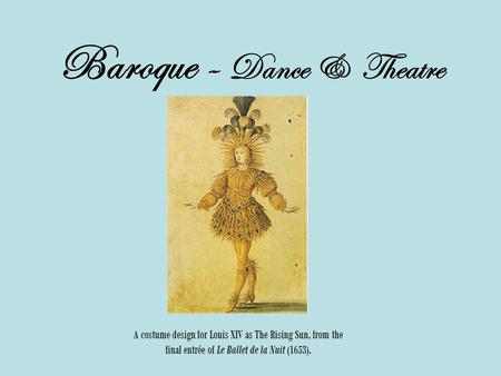 Baroque - Dance & Theatre