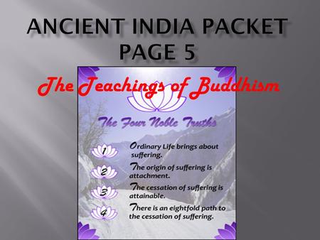 Ancient India Packet Page 5