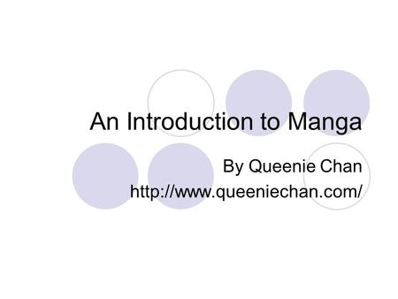 An Introduction to Manga By Queenie Chan