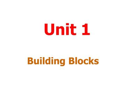 Unit 1 Building Blocks Menu To work through a topic click on the title. Substances Chemical Reactions Bonding Acids and Alkalis End.