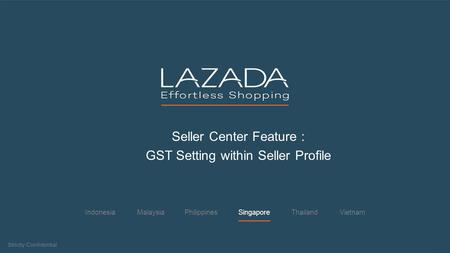 Seller Center Feature : GST Setting within Seller Profile