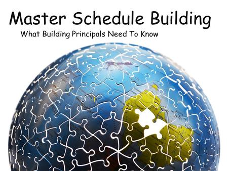 Master Schedule Building What Building Principals Need To Know.