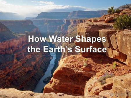 How Water Shapes the Earth’s Surface