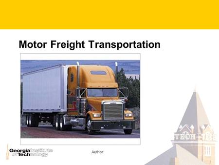 Motor Freight Transportation Author:. U.S. Mode Shares, 1993.