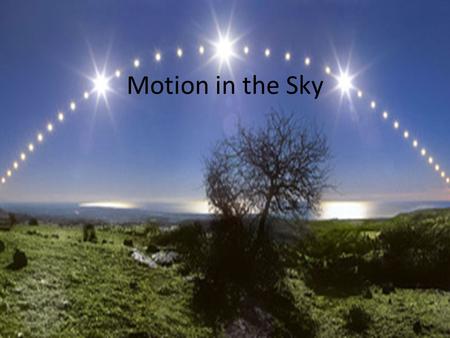 Motion in the Sky. Discussion How do we estimate how far away things are from us in everyday life?
