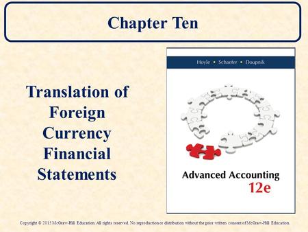 Translation of Foreign Currency Financial Statements