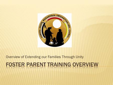 FOSTER PARENT TRAINING OVERVIEW
