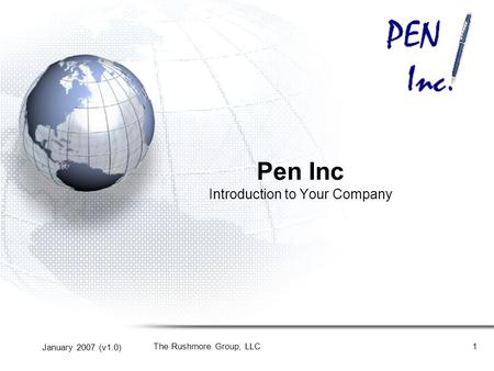 Pen Inc Introduction to Your Company