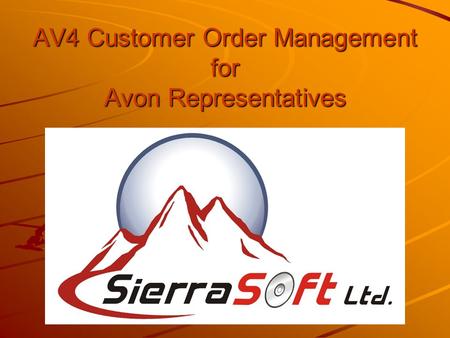 AV4 Customer Order Management for Avon Representatives.