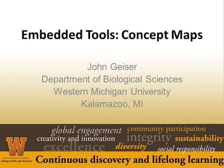 Embedded Tools: Concept Maps