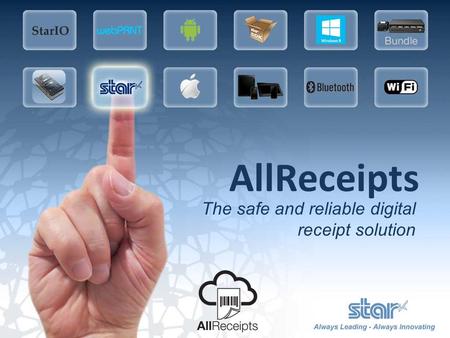 AllReceipts The safe and reliable digital receipt solution.