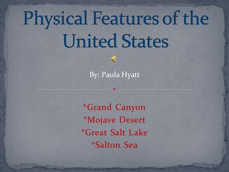 Physical Features of the United States