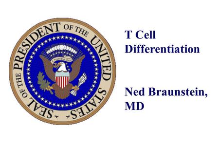 T Cell Differentiation Ned Braunstein, MD. Whether or not an individual makes an immune response to a particular antigen depends on what MHC alleles an.