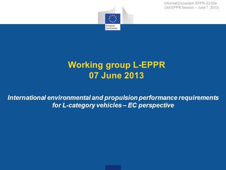 Working group L-EPPR 07 June 2013
